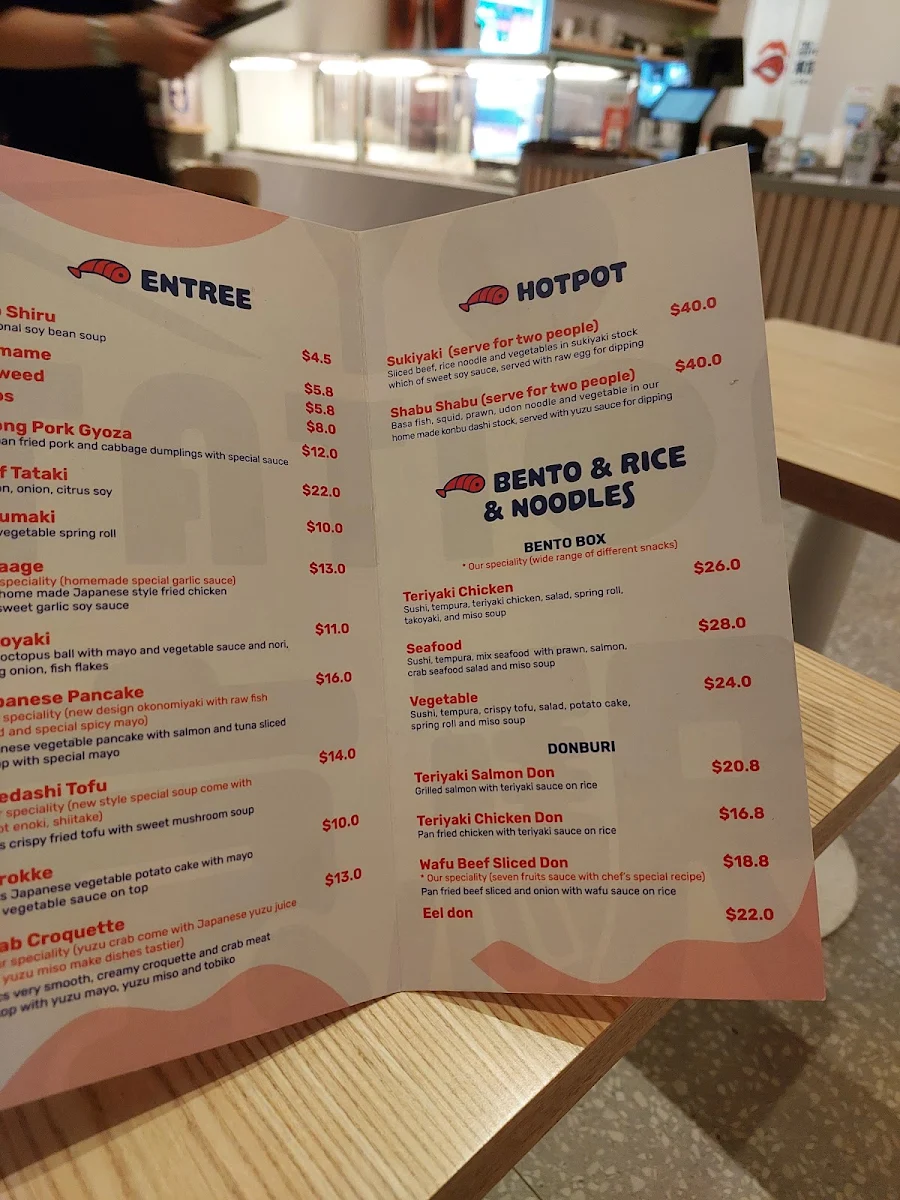 Menu, Tokyo Station