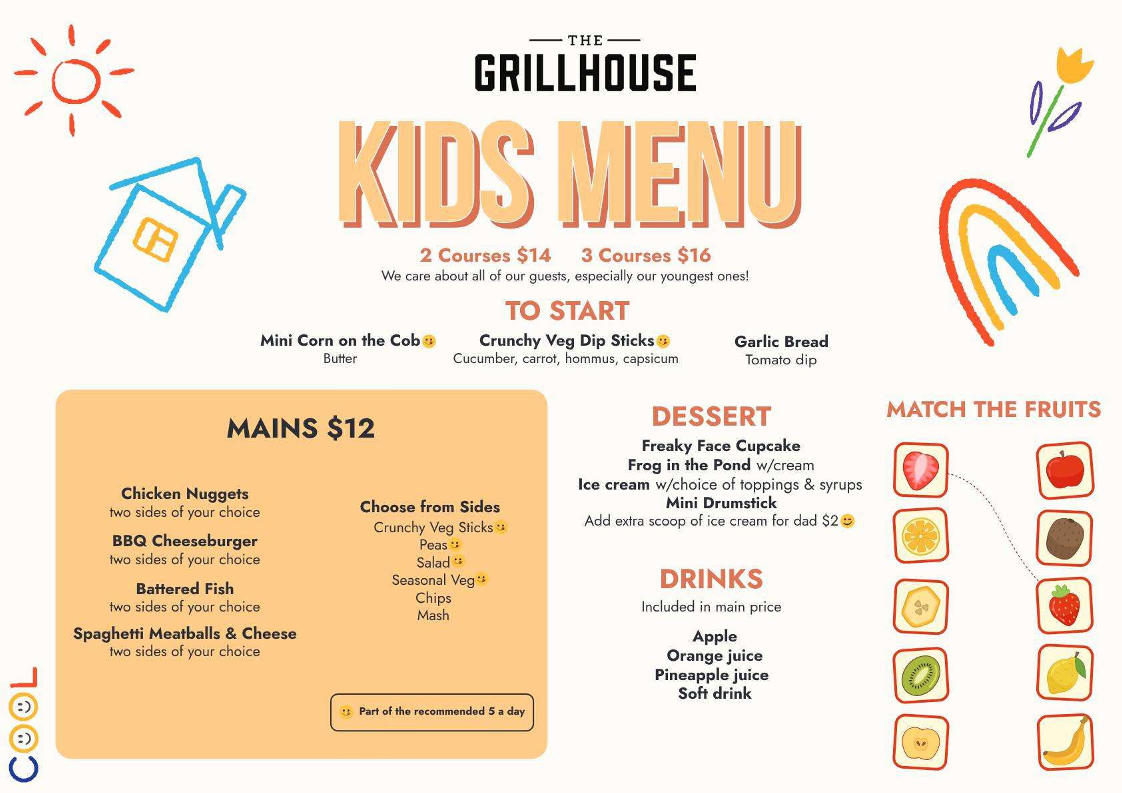 Menu, Varsity Lakes Tavern