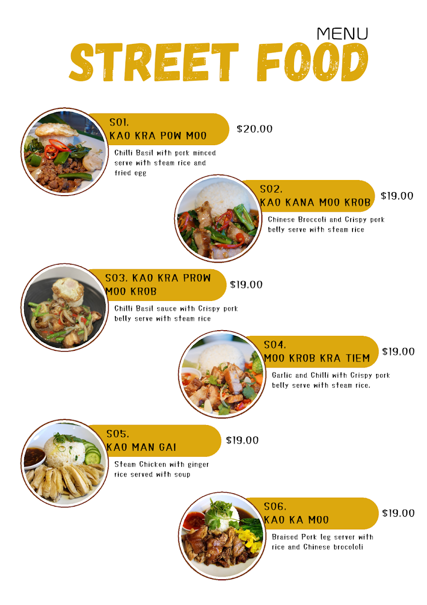 Menu, Nami Thai and Japanese Restaurant