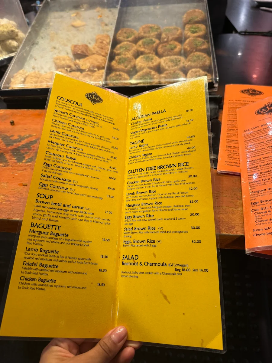 Menu, Le Souk