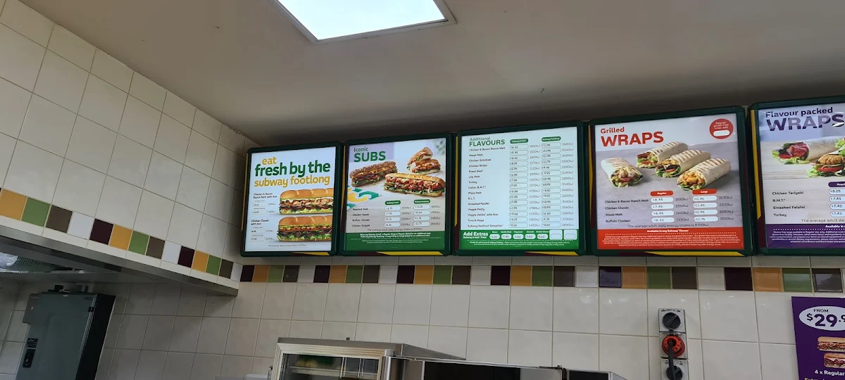 Menu, Subway Ipswich
