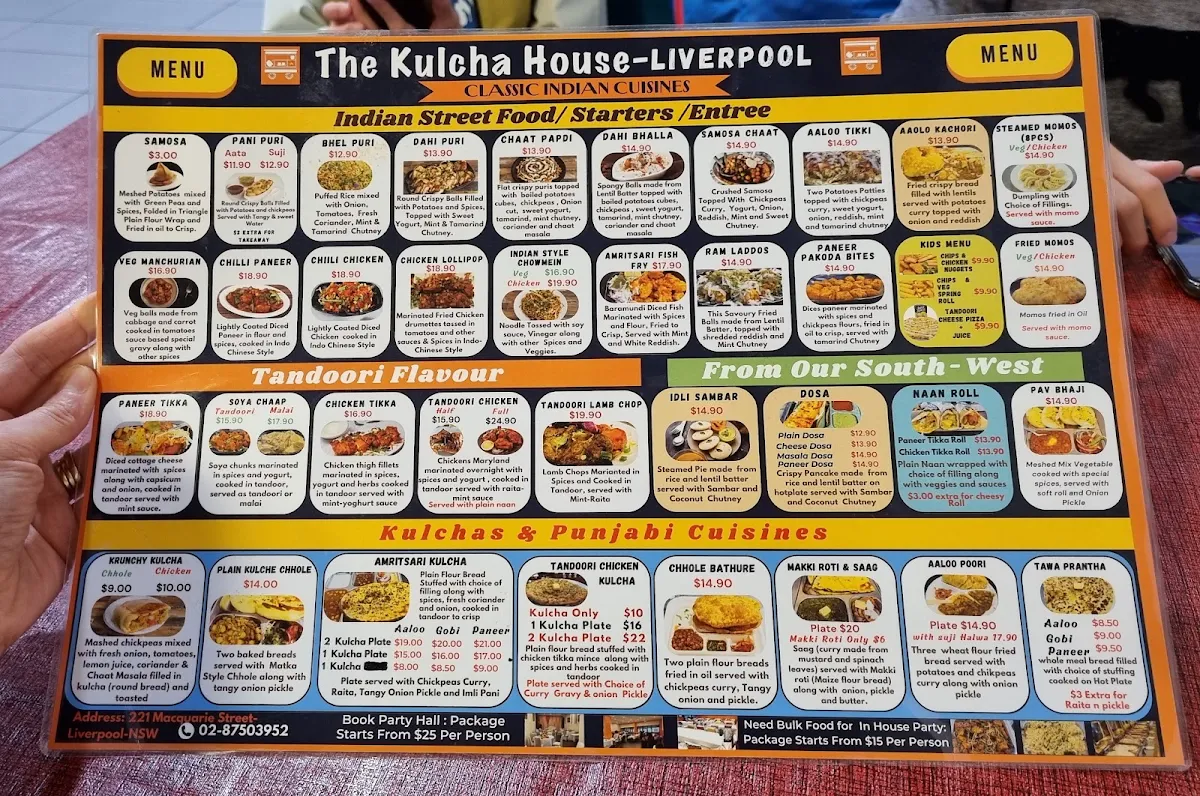 Menu, The Kulcha House-Liverpool-Classic Indian Cuisines