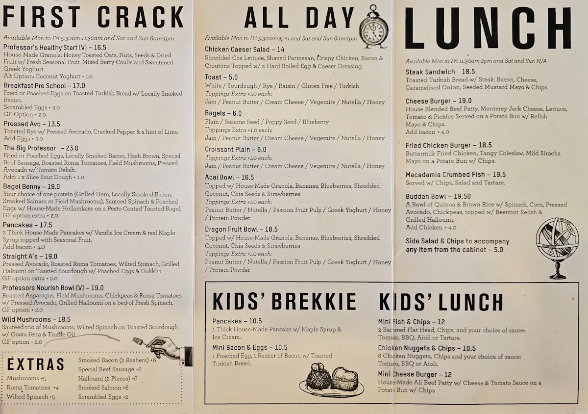 Menu, The Two Professors