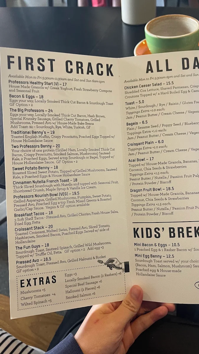 Menu, The Two Professors
