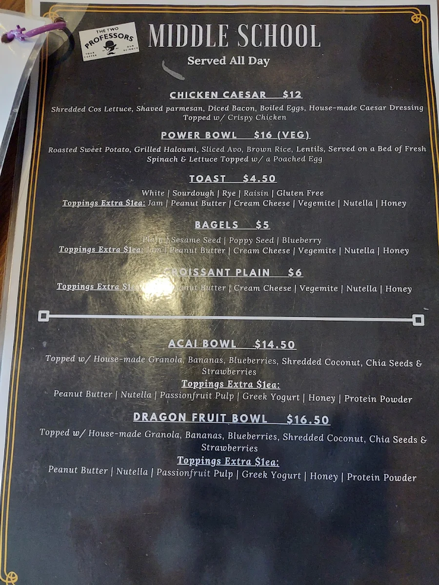 Menu, The Two Professors