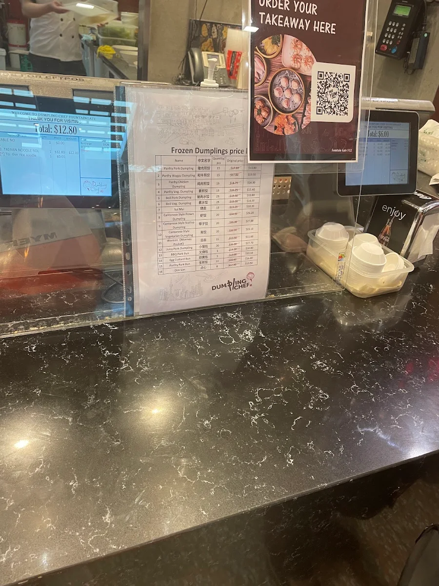 Menu, Dumpling Chef Fountain Gate Food Court