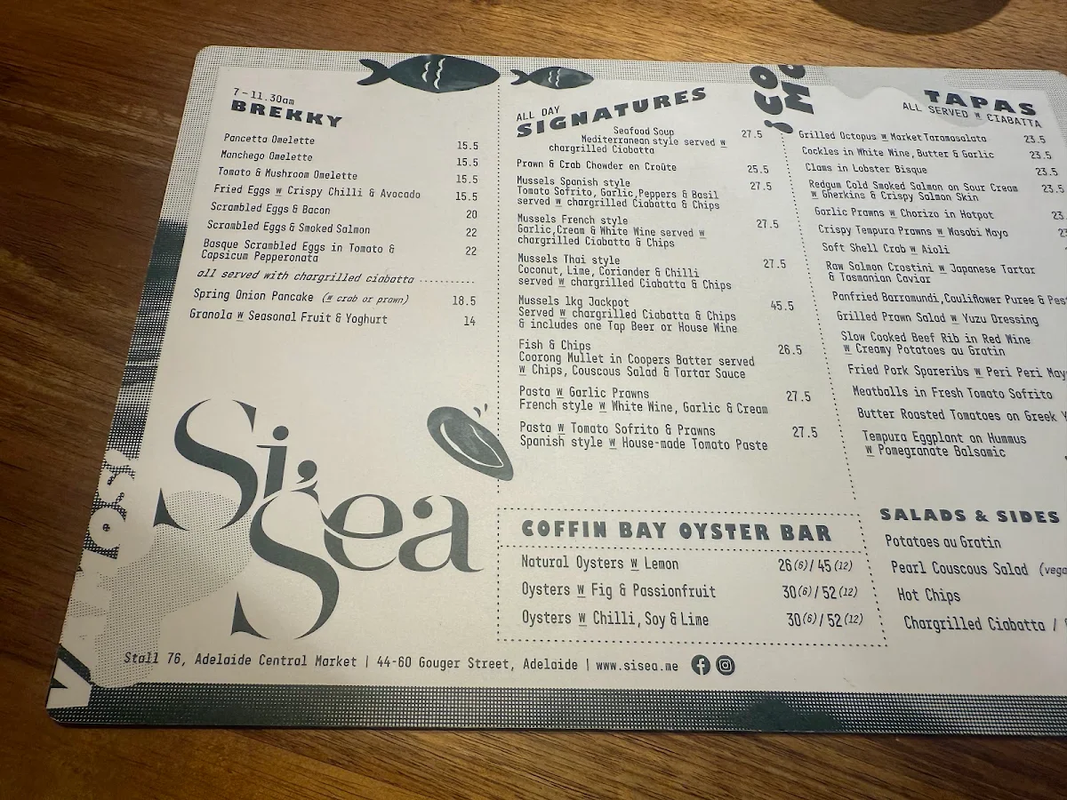 Menu, Si Sea