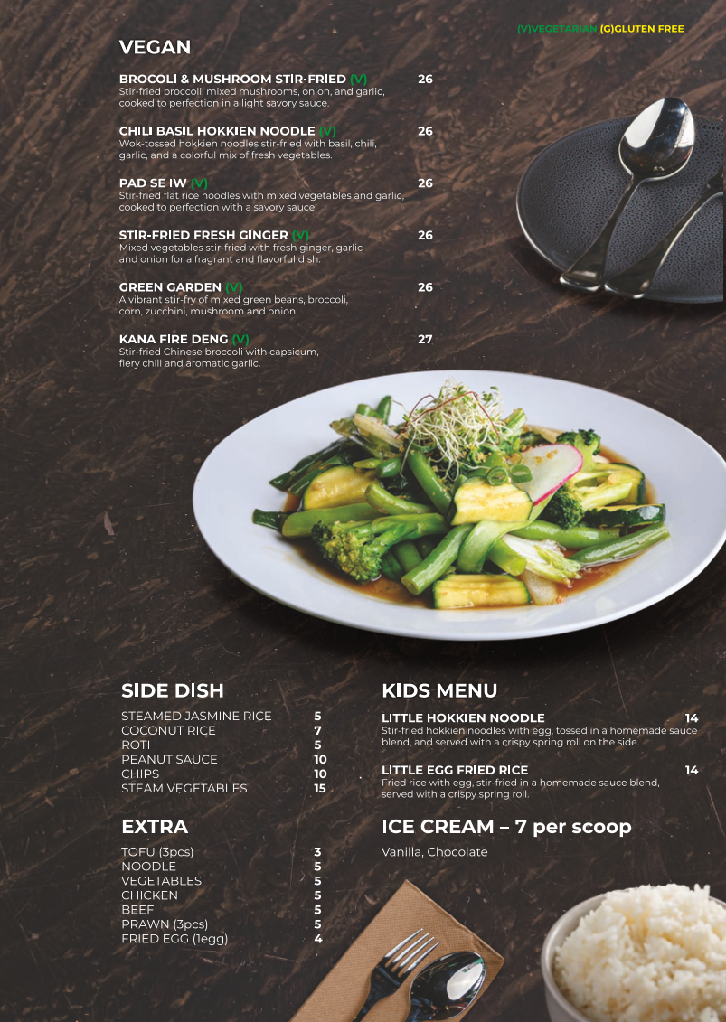 Menu, 86 BANGKOK (KAWANA SHOPPINGWORLD)