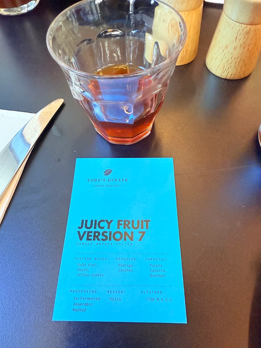 Menu, The Precinct by Toby's Estate