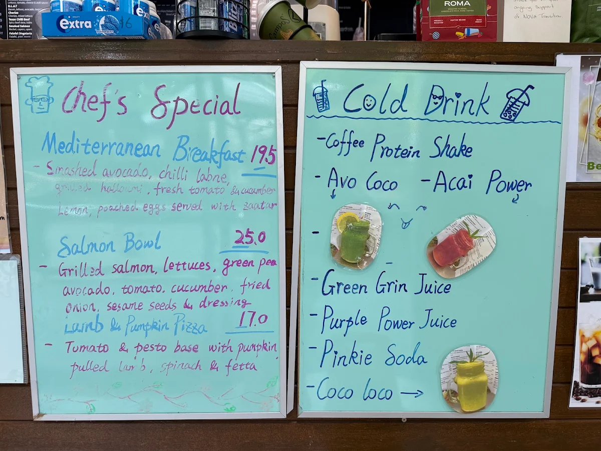 Menu, ARC Cafe