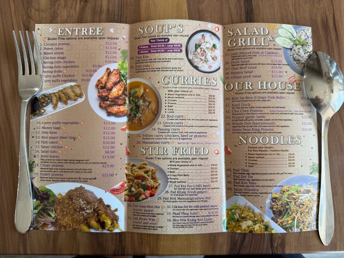 Menu, Chomthai