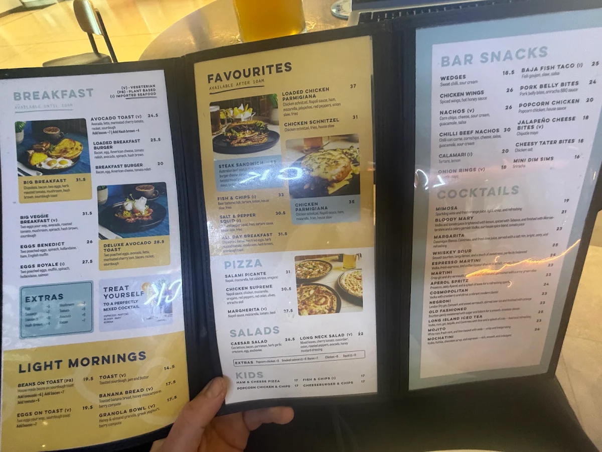 Menu, Longneck Public House
