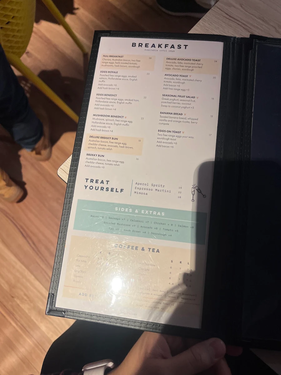 Menu, Longneck Public House