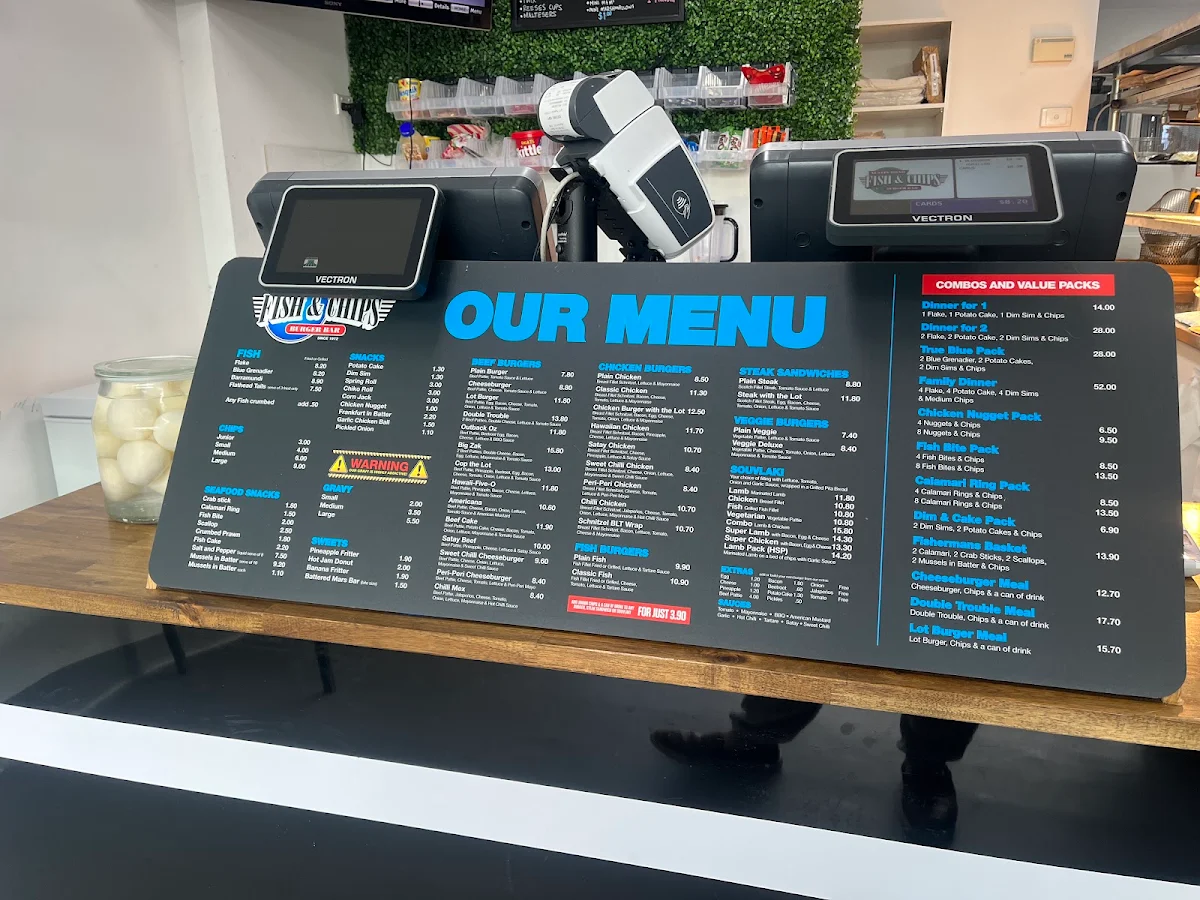 Menu, Austin Road Fish & Chips