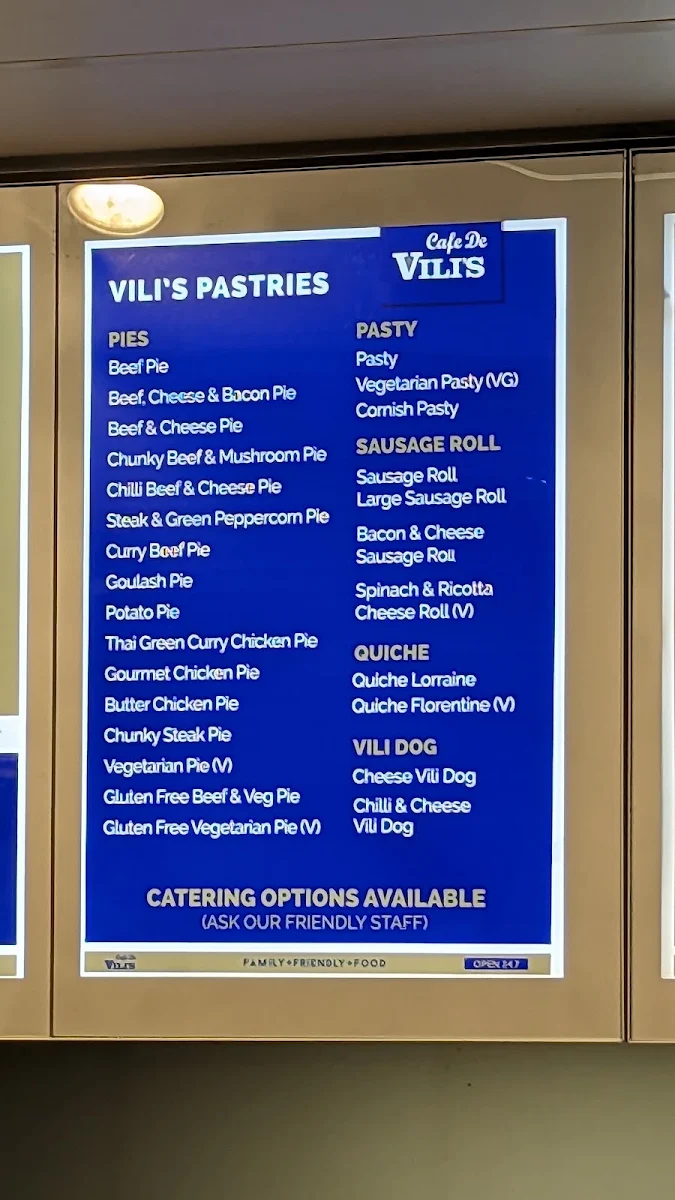 Menu, Cafe De Vili's | Blair Athol