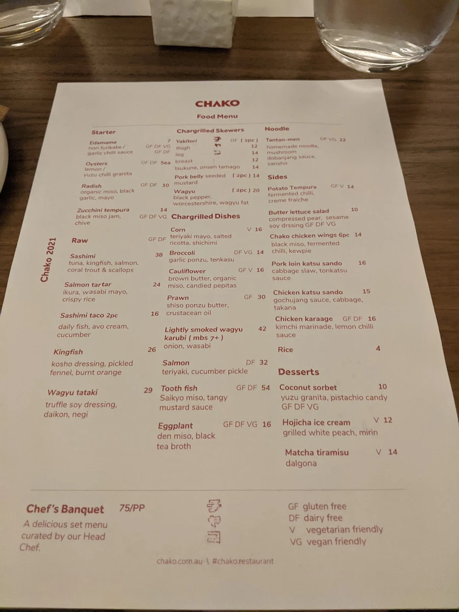 Menu, SOKA