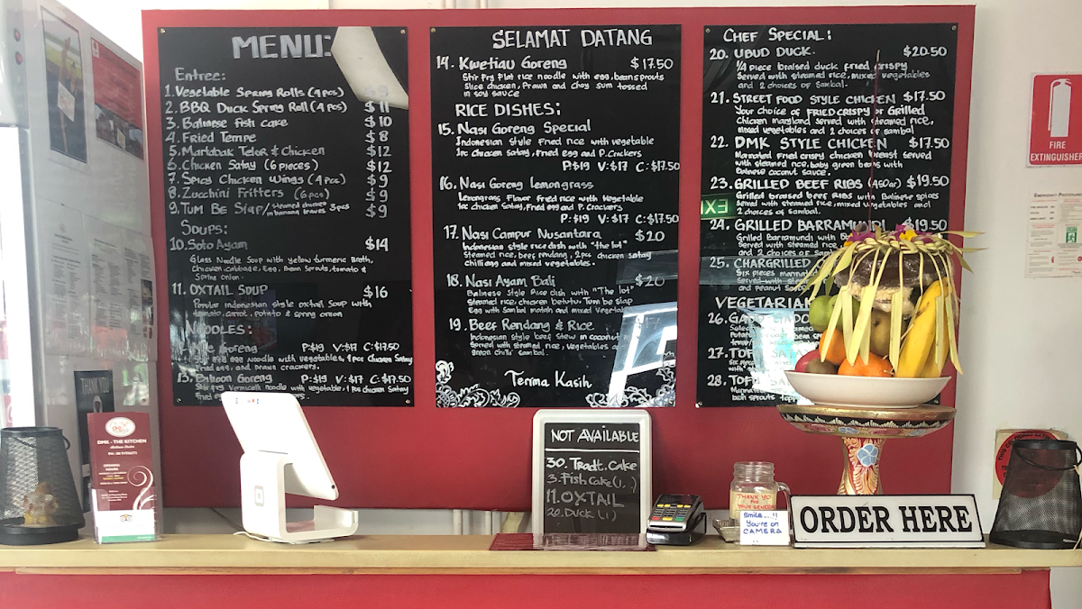 Menu, DMK - The Kitchen