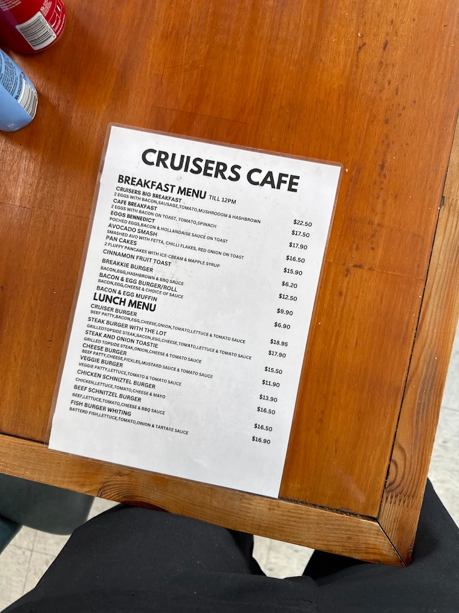 Menu, Cruisers Hub