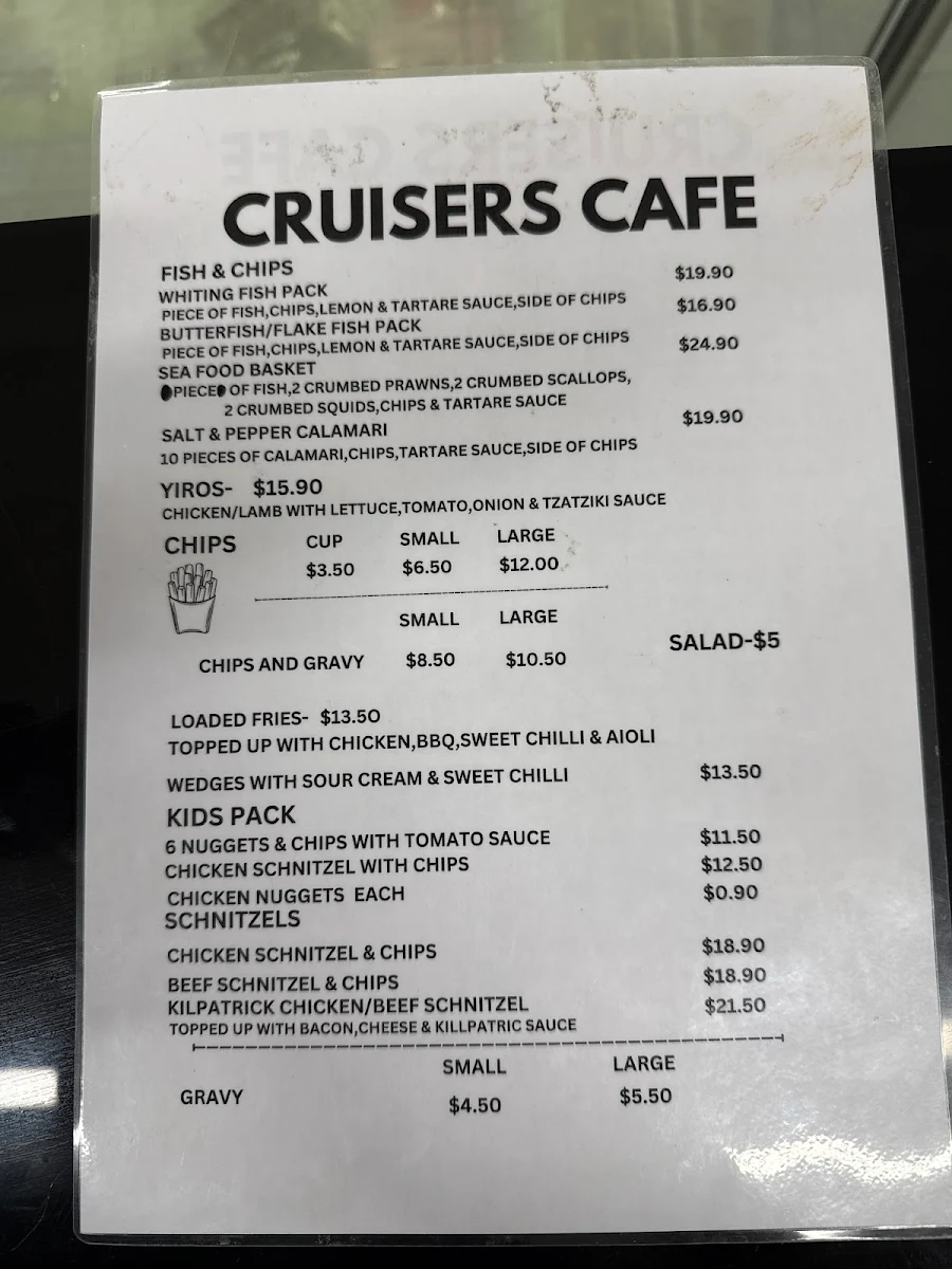 Menu, Cruisers Hub