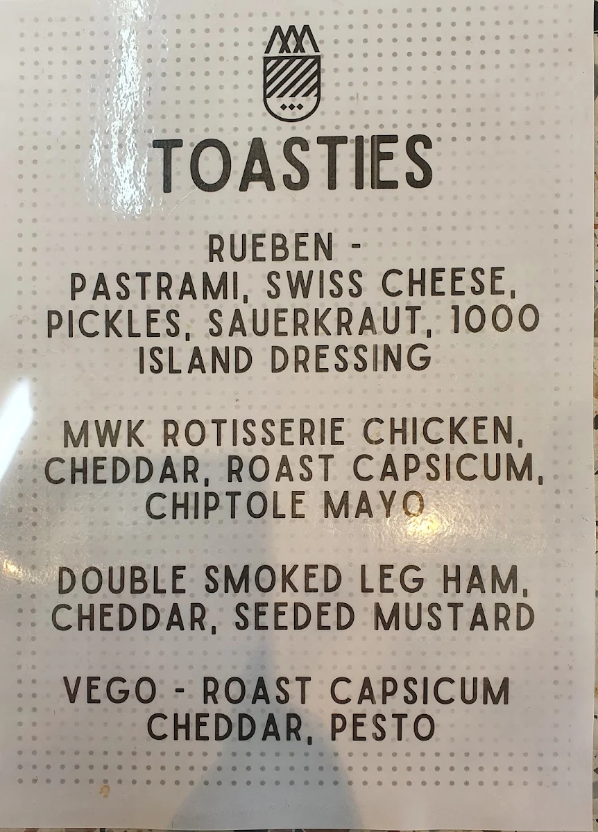 Menu, Morning Market Coffee - Newcastle