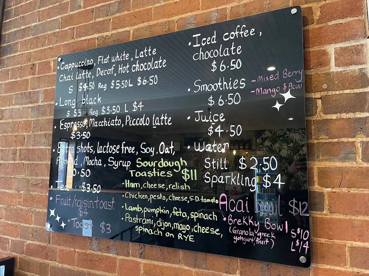 Menu, Four Cats Coffee