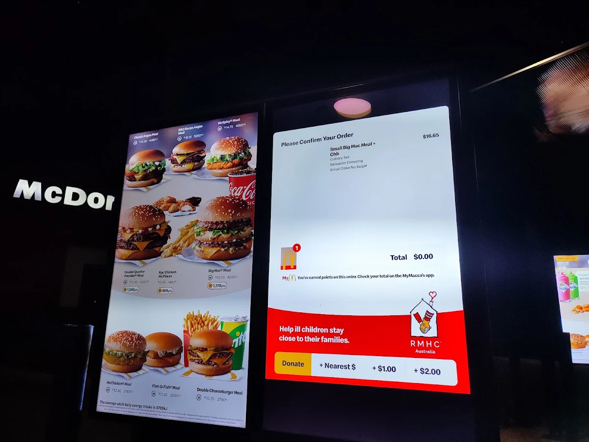 Menu, McDonald's Stuart Park