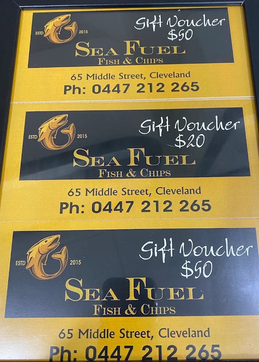 Menu, Sea Fuel Cleveland
