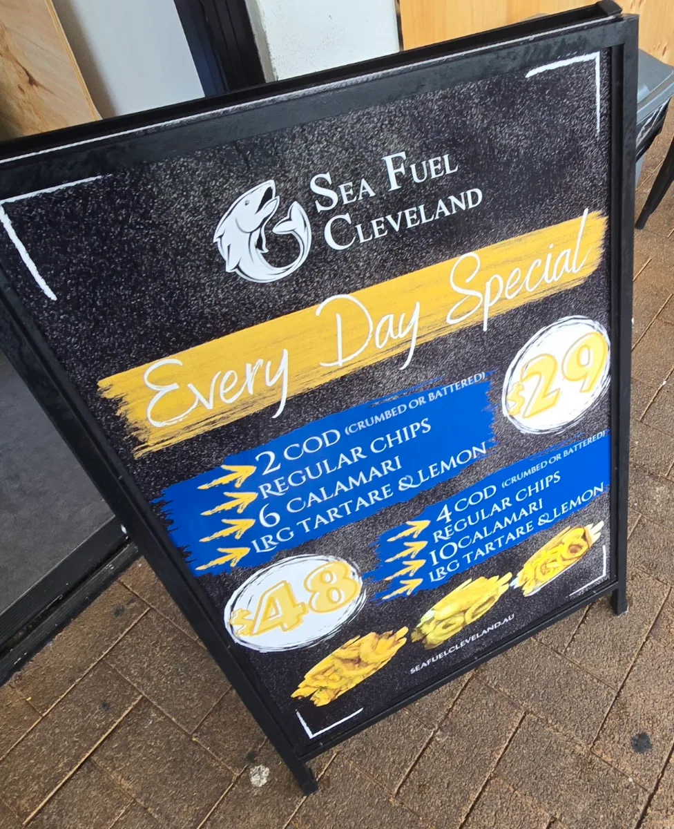 Menu, Sea Fuel Cleveland