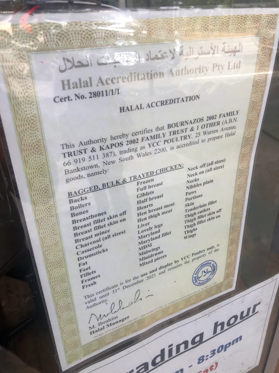 Menu, Sushi Yah