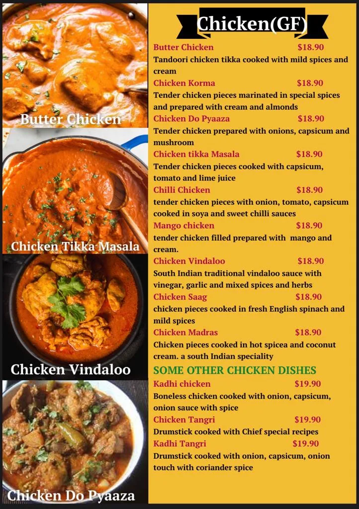 Menu, 2 Brothers Indian Restaurant