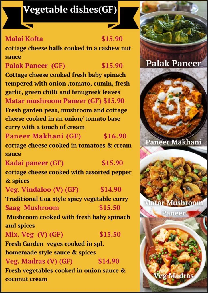 Menu, 2 Brothers Indian Restaurant