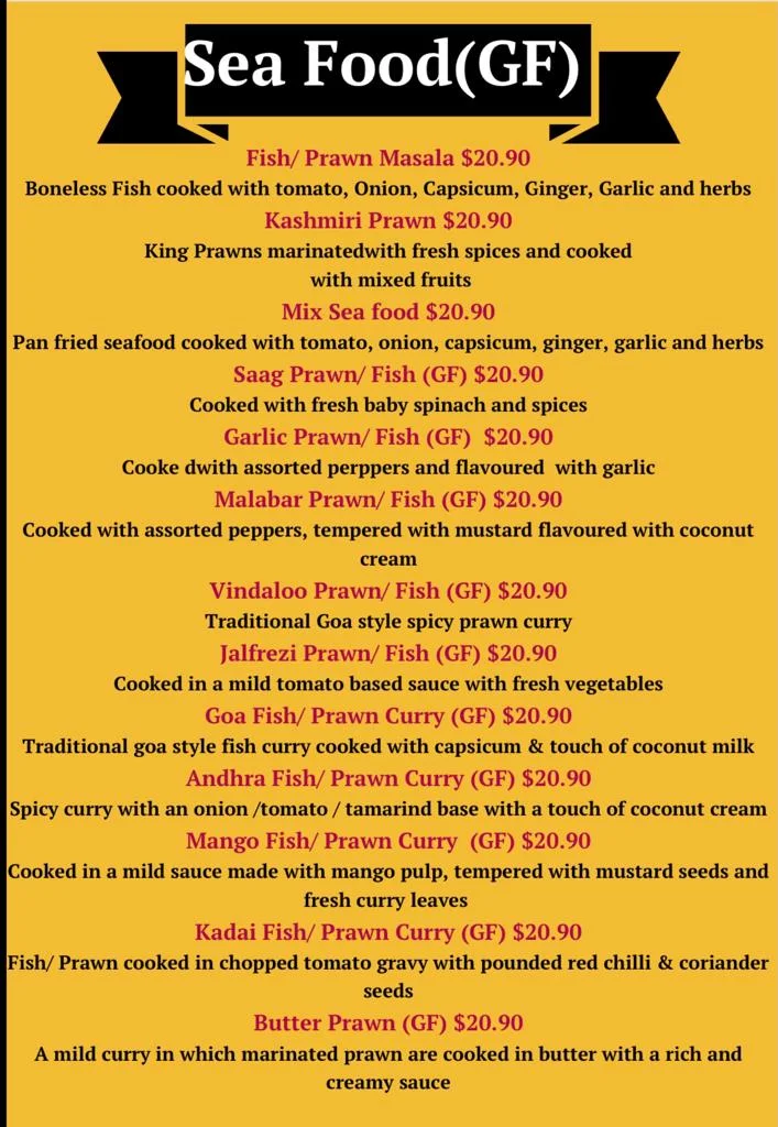 Menu, 2 Brothers Indian Restaurant