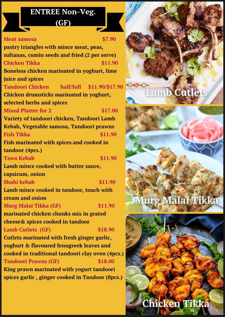 Menu, 2 Brothers Indian Restaurant