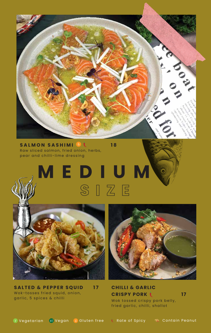 Menu, Pochana Brisbane