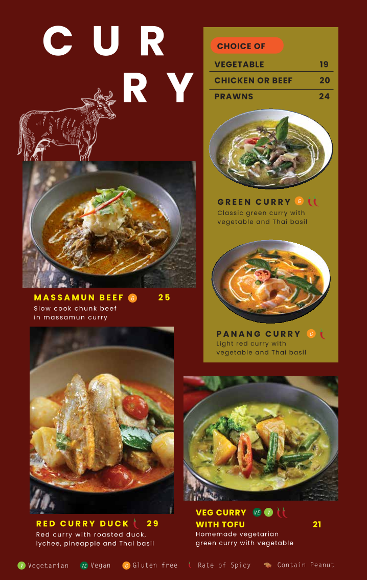 Menu, Pochana Brisbane