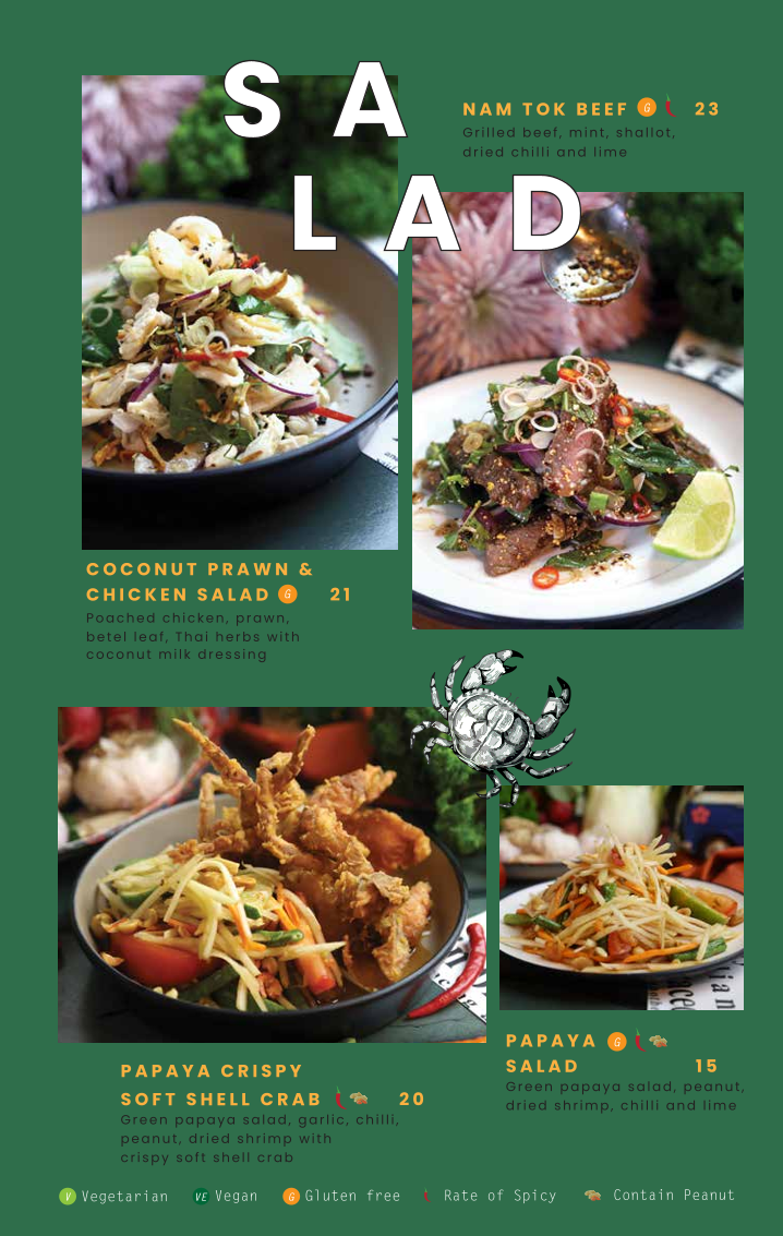 Menu, Pochana Brisbane