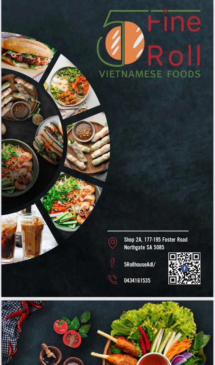 Menu, 5 Roll House_Vietnamese food_Northgate