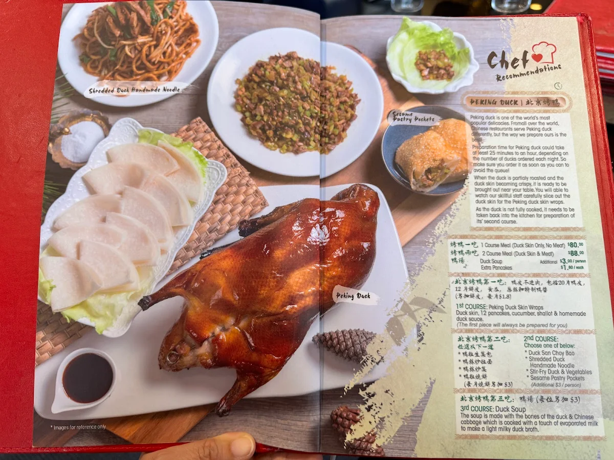 Menu, Billy's Pine and Bamboo Restaurant