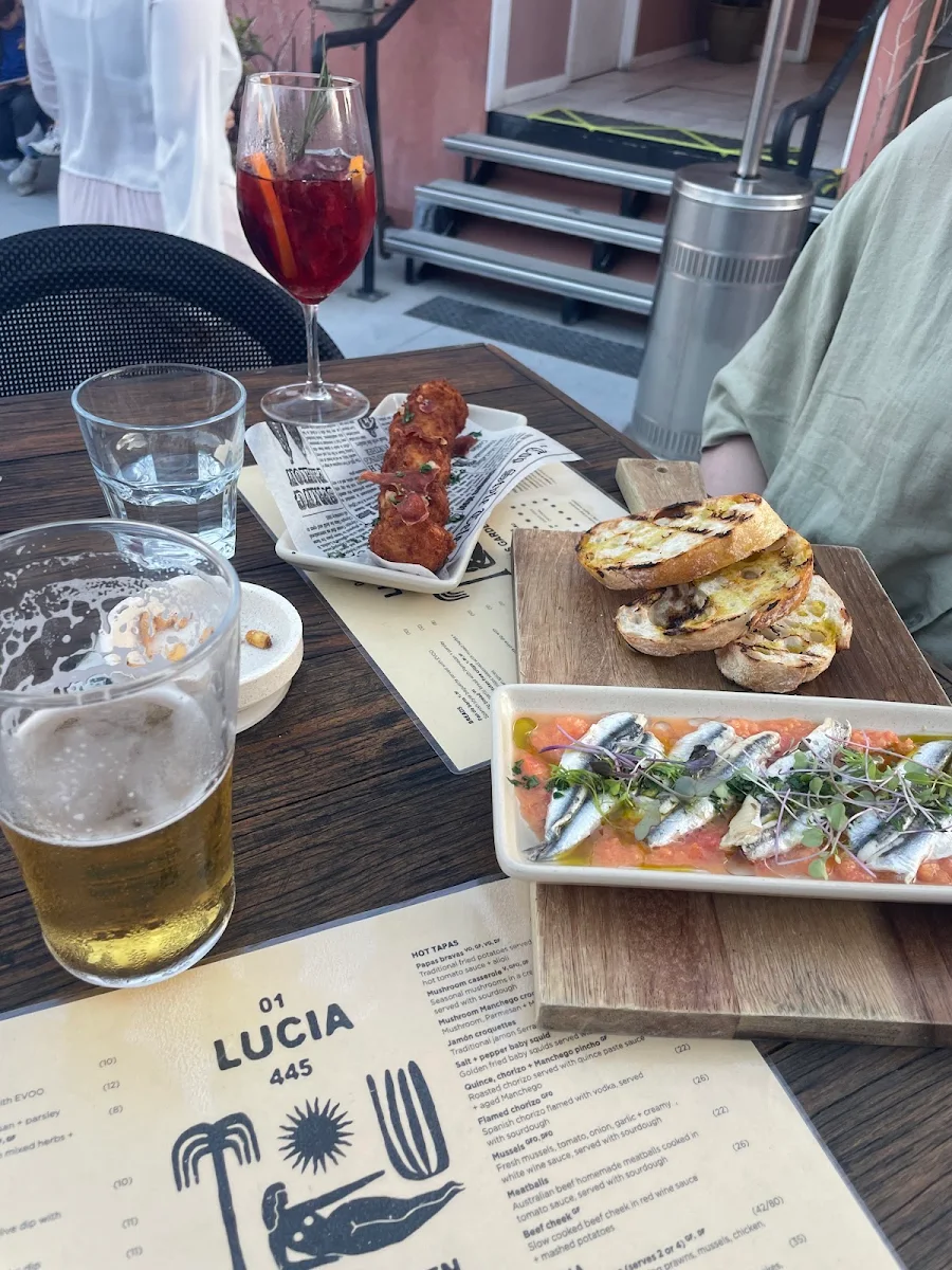 Menu, Lucia Tapas Garden