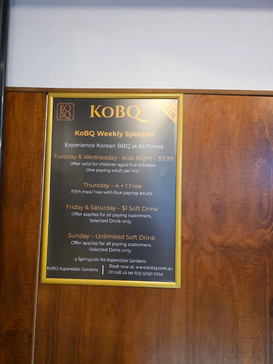 Menu, KoBQ