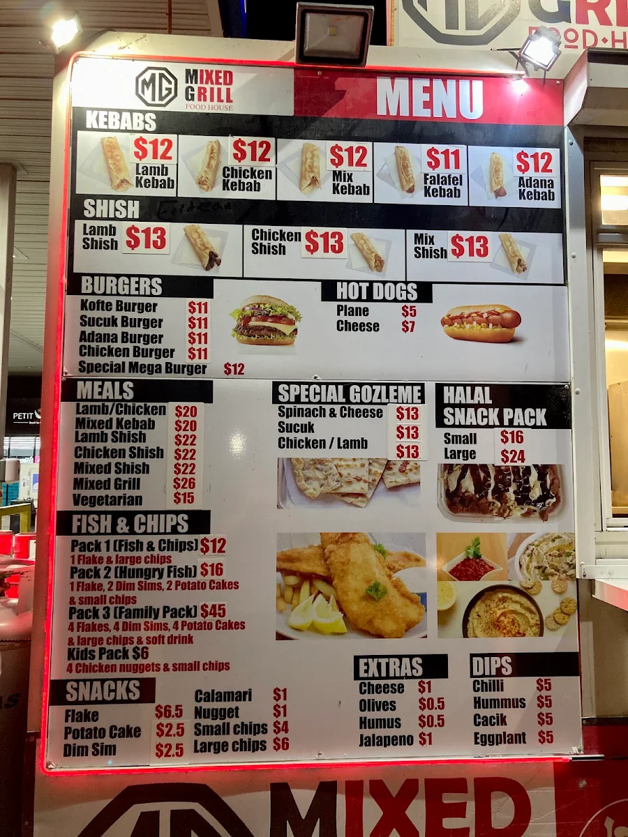 Menu, Mixed Grill Food House