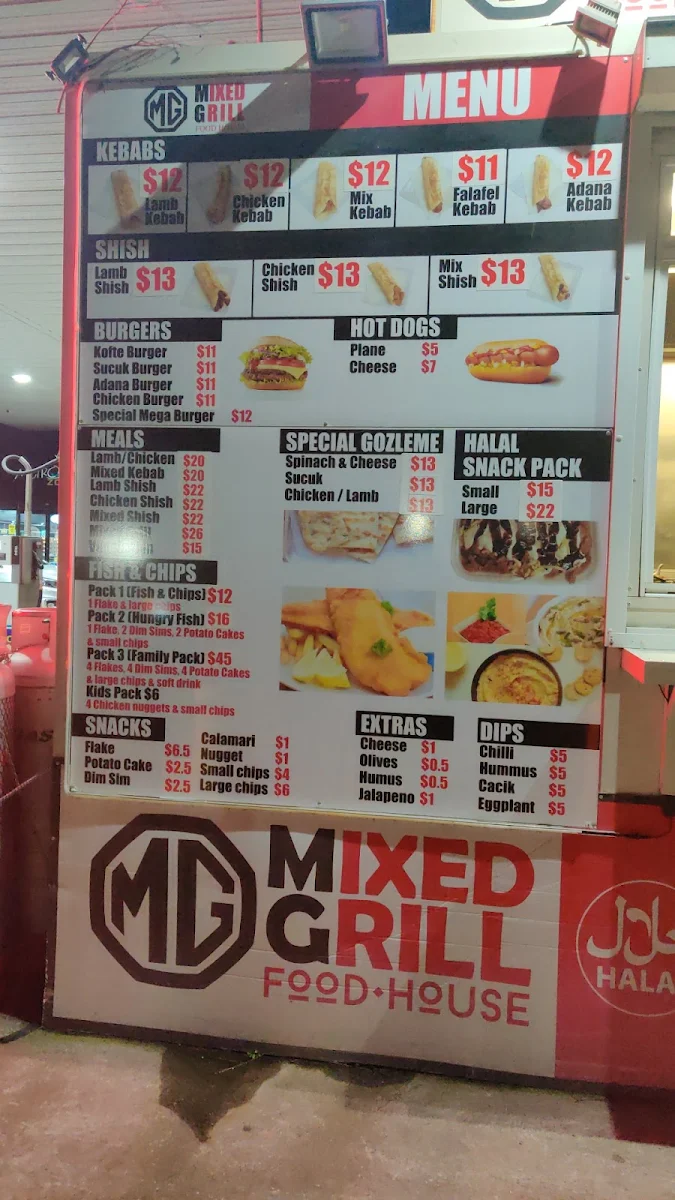 Menu, Mixed Grill Food House