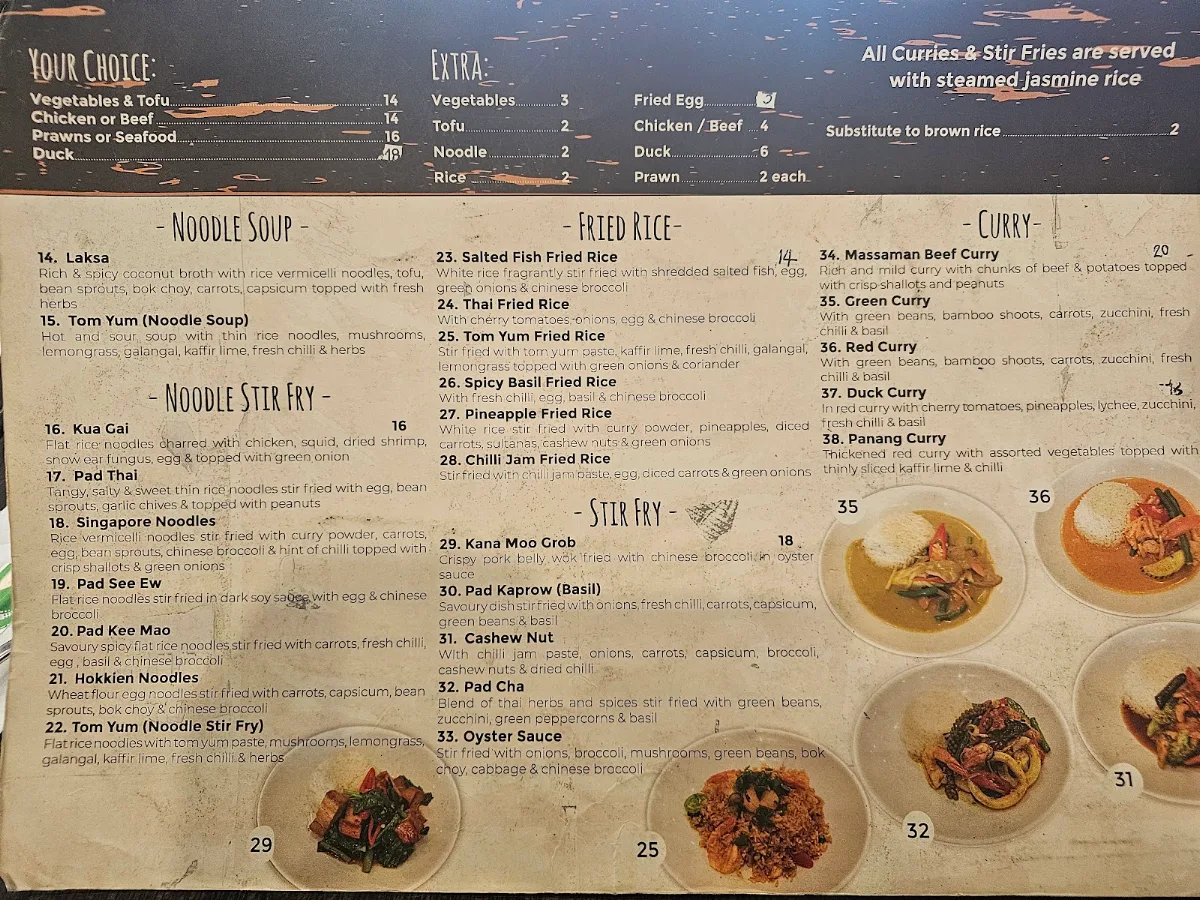Menu, Chim Chim Randwick