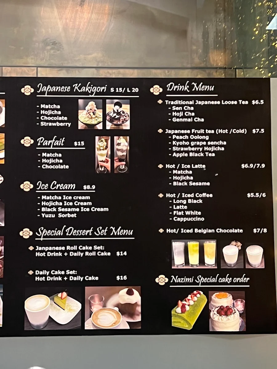 Menu, Nazimi Japanese Restaurant & Cafe