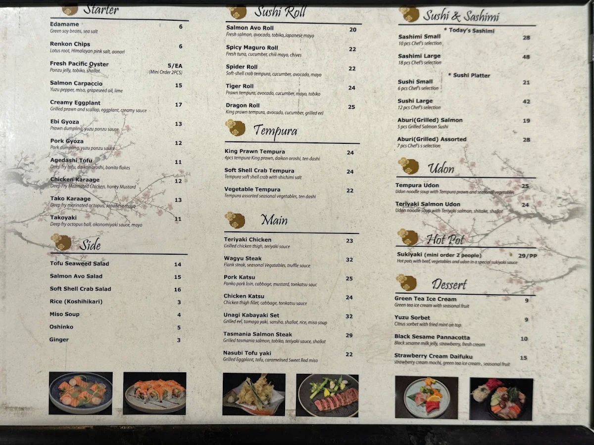 Menu, Nazimi Japanese Restaurant & Cafe