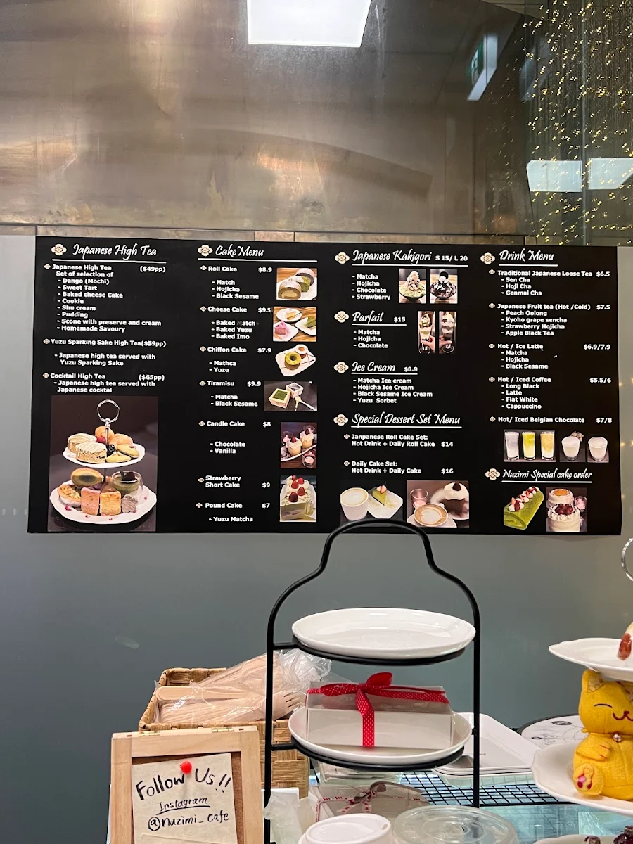 Menu, Nazimi Japanese Restaurant & Cafe