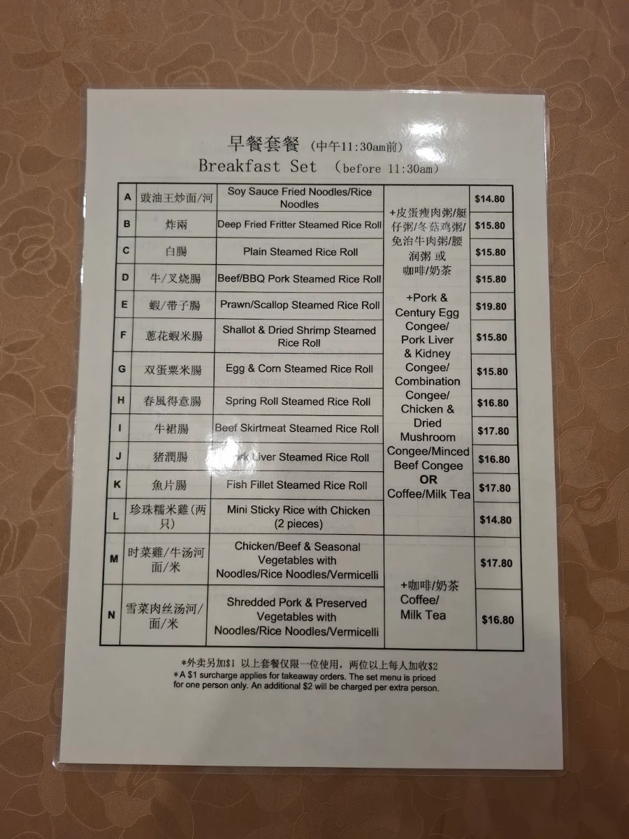 Menu, The Good Kitchen 漁一小廚