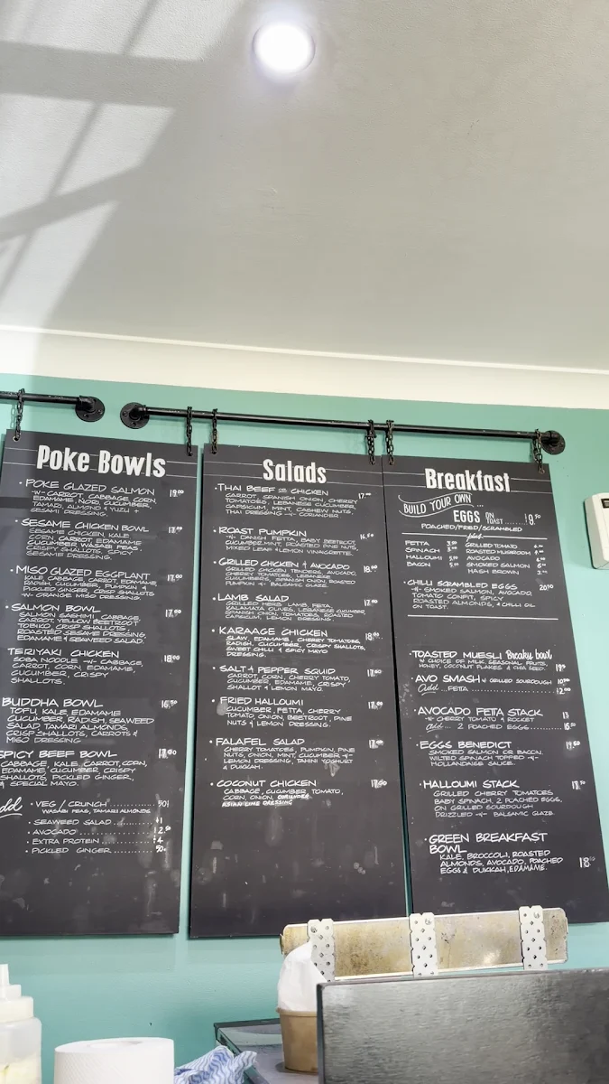 Menu, Grounded 2050 Cafe