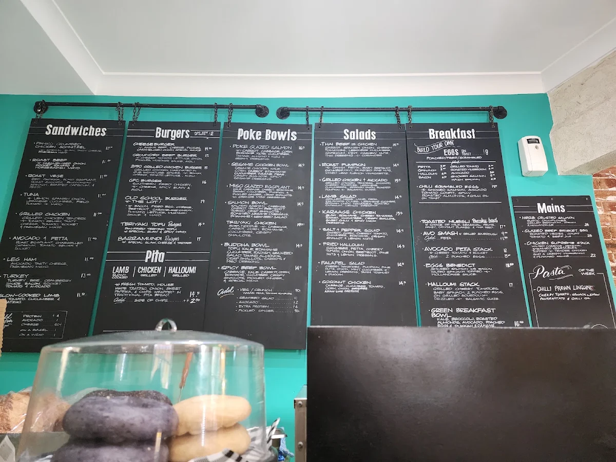 Menu, Grounded 2050 Cafe