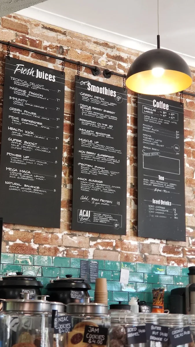 Menu, Grounded 2050 Cafe